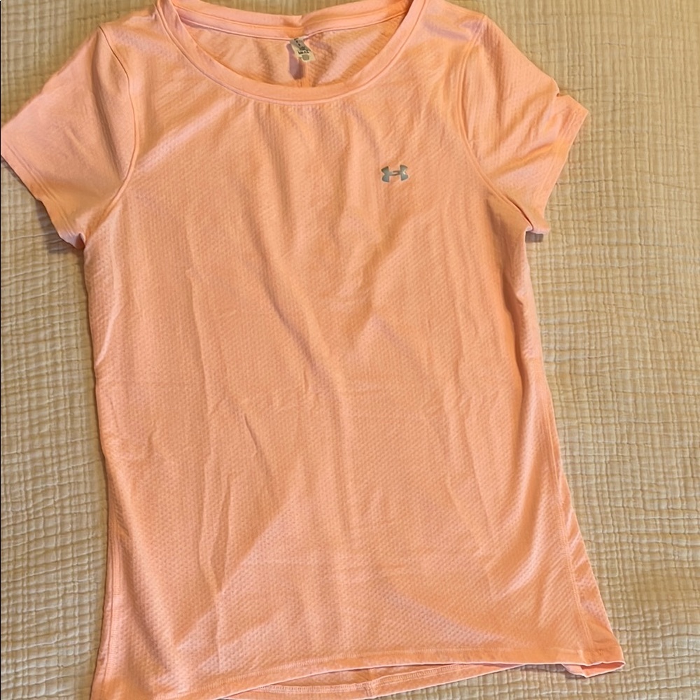 Under Armour Orange Fitted Short Sleeve Tee